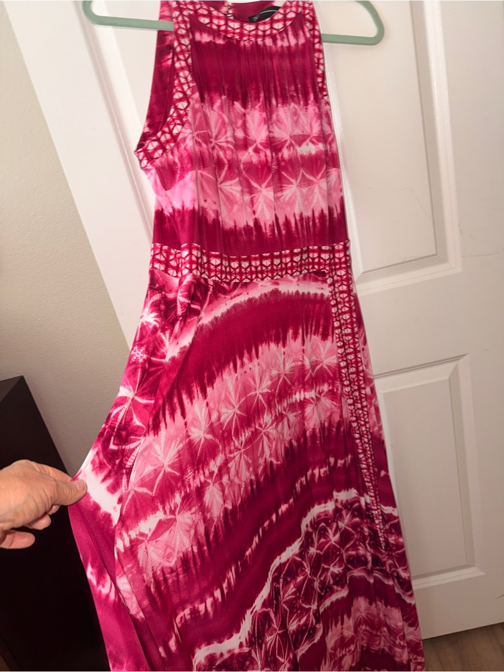 INC International Concepts Pink Tie-Dye Maxi Dress